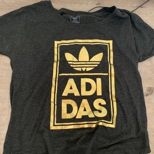 Adidas t-shirt with gold letters